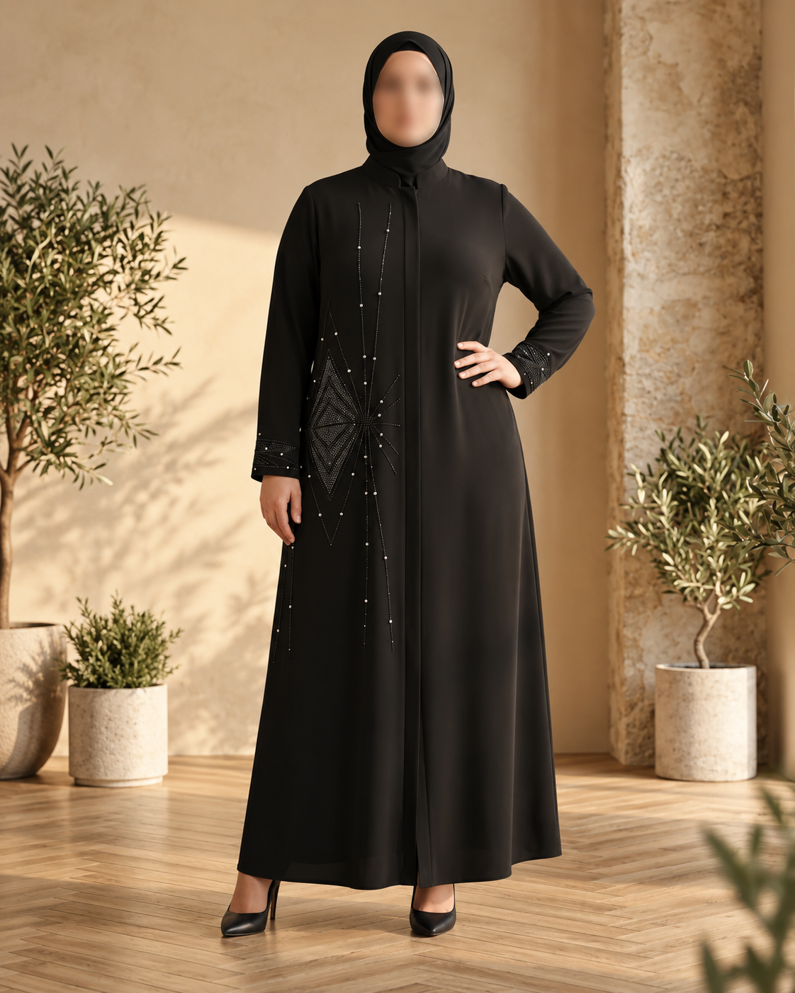 Abaya Bleu Parlement