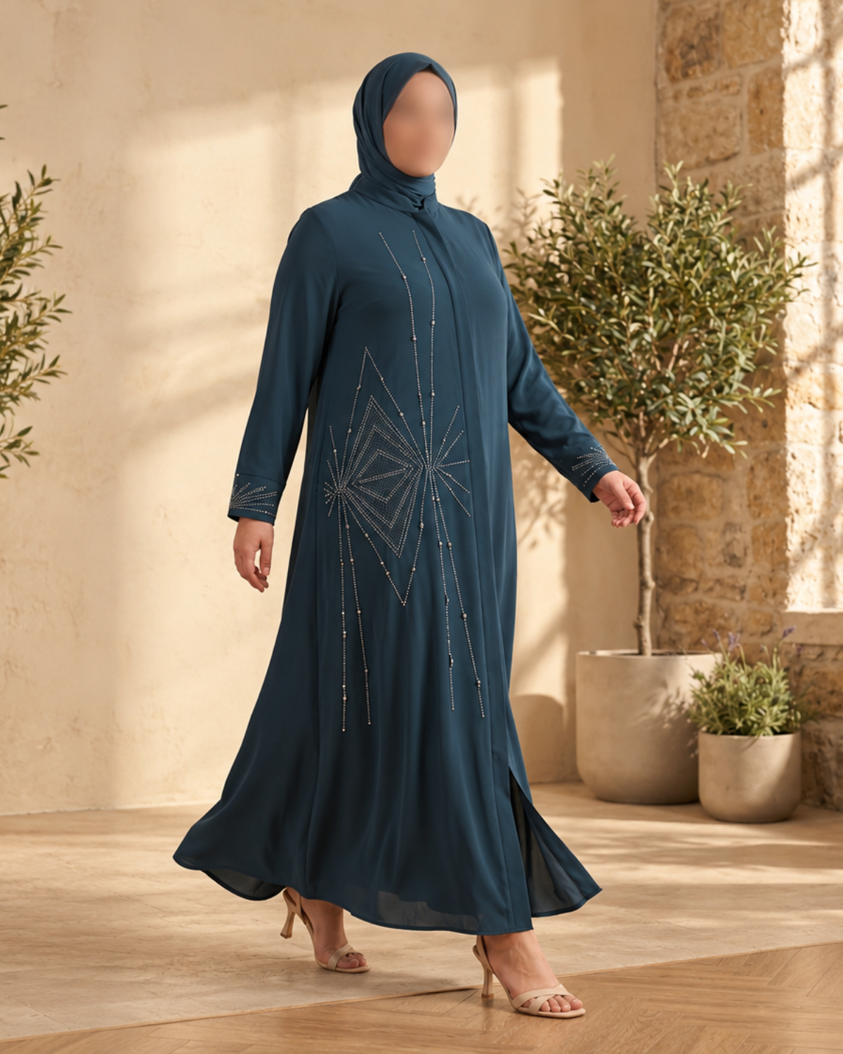 Abaya Bleu Parlement
